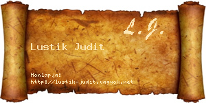 Lustik Judit névjegykártya